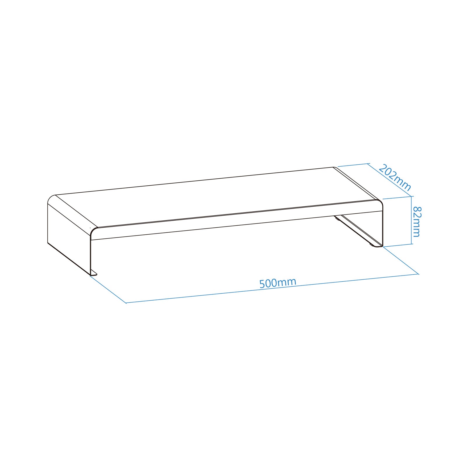 Elevador soporte de monitor tooq metalico negro