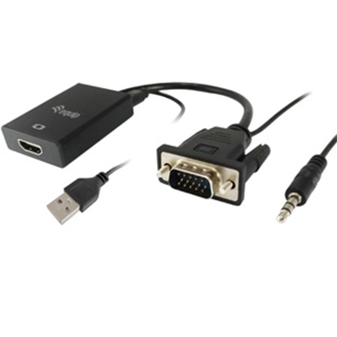 Adaptador equip vga macho a hdmi hembra con audio jack 3.5pulgadas 119038