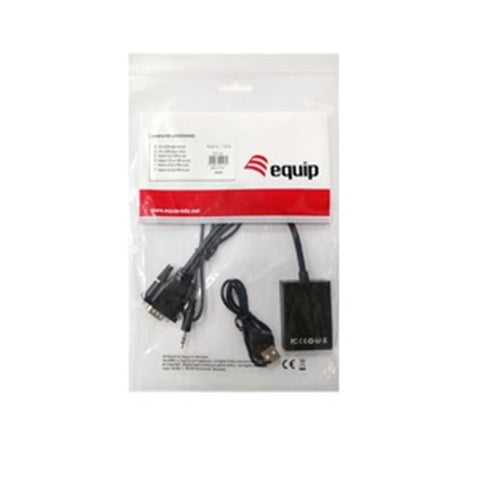 Adaptador equip vga macho a hdmi hembra con audio jack 3.5pulgadas 119038