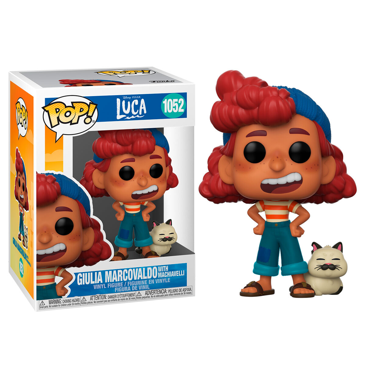 Funko pop disney luca giulia marcovaldo con machiavelli 55764