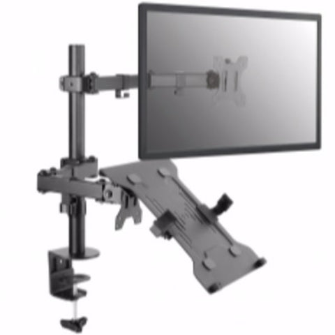 Soporte equip pantalla mesa 13pulgadas - 32pulgadas doble brazo 2 monitores o 1 monitor + 1 portatil (bracket para portatil incl) vesa standard hasta 8kg