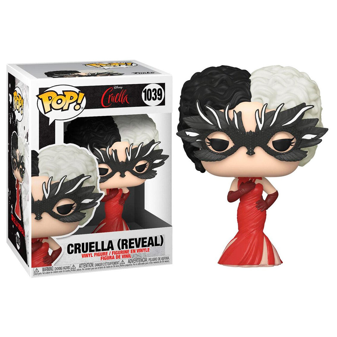 Funko pop disney cruella emma stone cruella de vil con vestido rojo 54467
