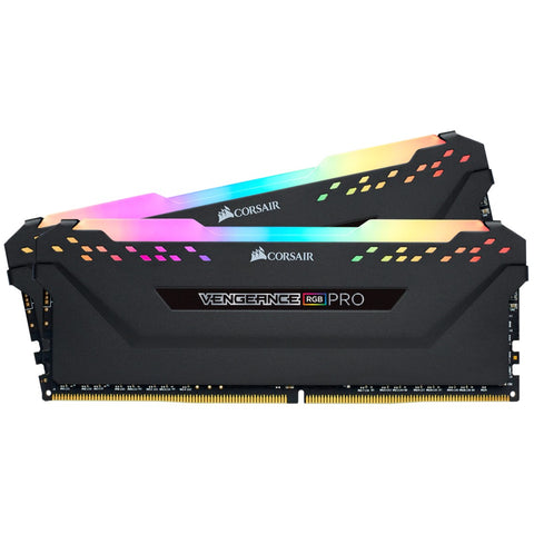 Memoria ram ddr4 16gb kit 2x8 corsair vengeance - pc4 - 25600 -  3200mhz -  c16 rgb negro