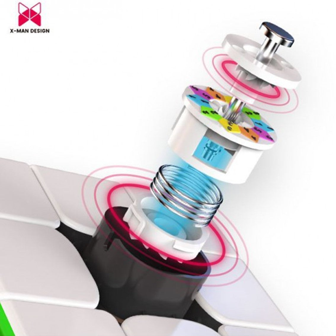 Cubo de rubik qiyi x - man tornado v1 3x3 mag.stick