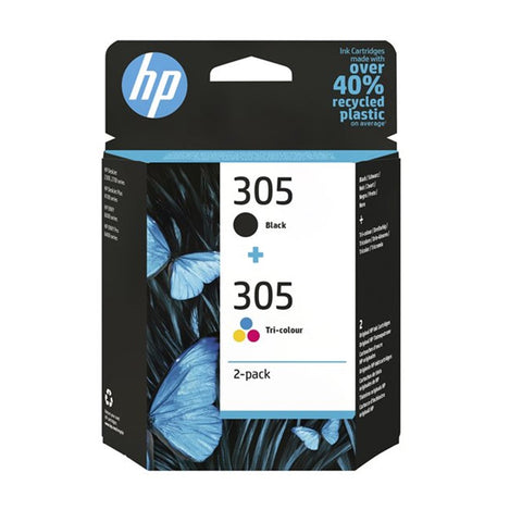 Pack 2 cartucho tinta hp 305 negro y color 1255 23xx 27xx 41xx deskjet plus 41xx envy 60xx 6420 envy pro 64xx