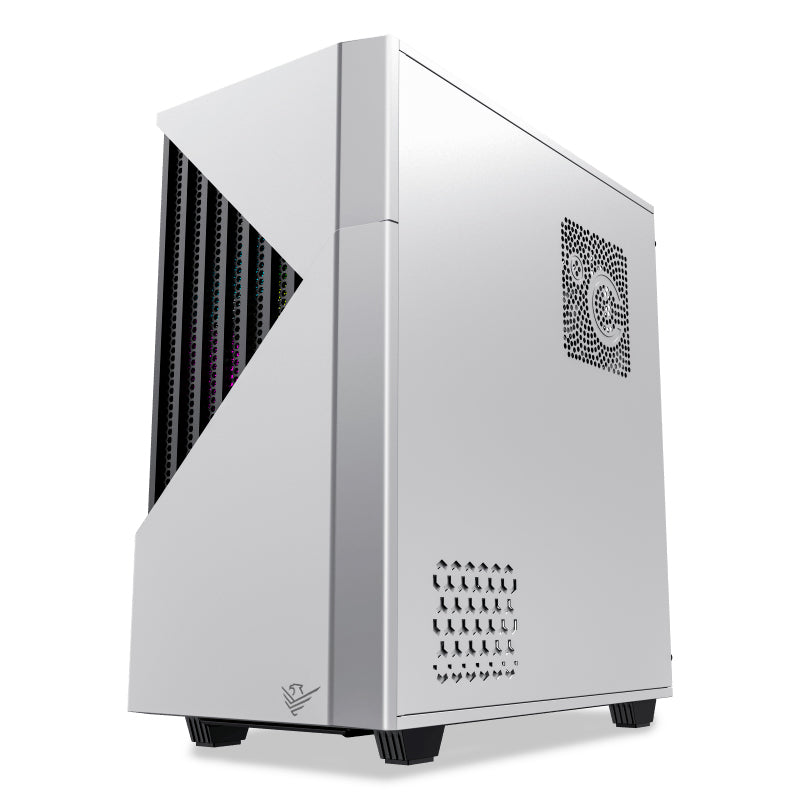 Caja gaming torre phoenix glacier - cristal templado - usb 3.0 - filtros antipolvo - incluye ventilador argb 14cm + 12cm - controladora argb preinstalada