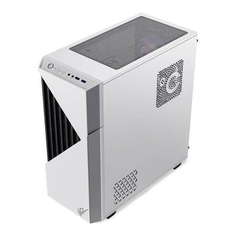 Caja gaming torre phoenix glacier - cristal templado - usb 3.0 - filtros antipolvo - incluye ventilador argb 14cm + 12cm - controladora argb preinstalada