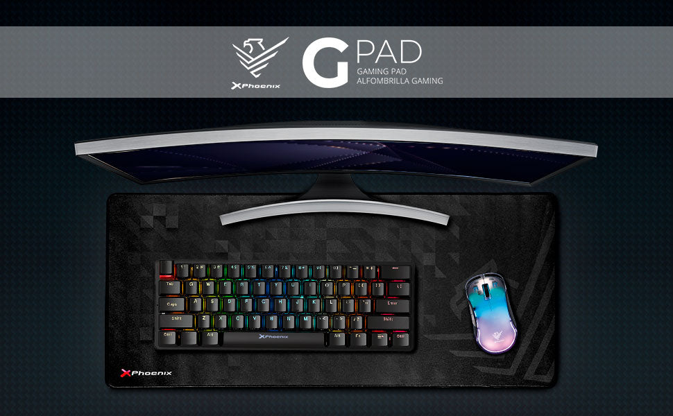 Phoenix gpad xl alfombrilla de escritorio gaming xl 90 x 38cm