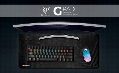 Phoenix gpad xl alfombrilla de escritorio gaming xl 90 x 38cm