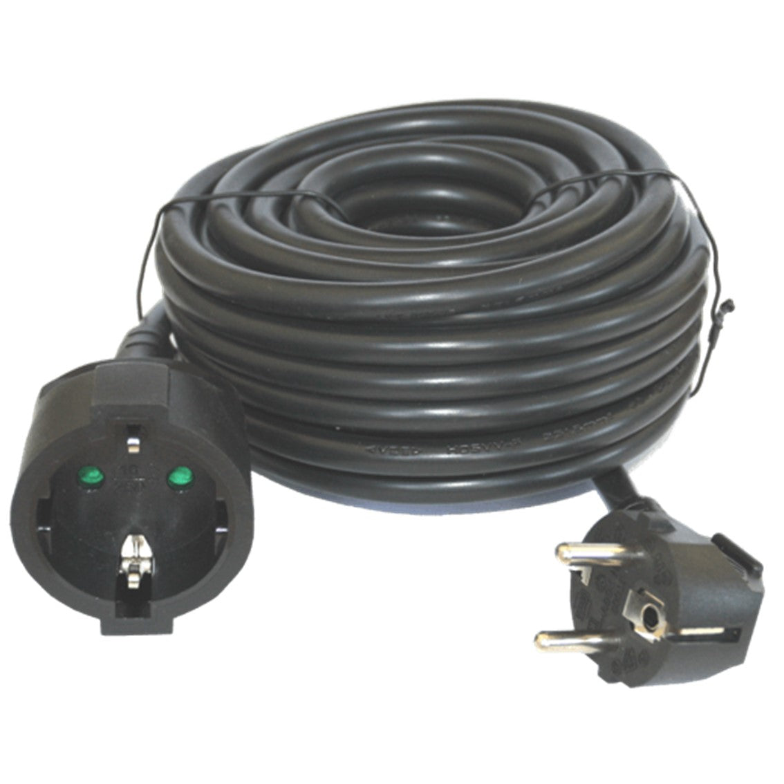 Cable prolongador de corriente silver electrics 2m -  3x 1.5mm -  250v -  16a -  3.500w negro