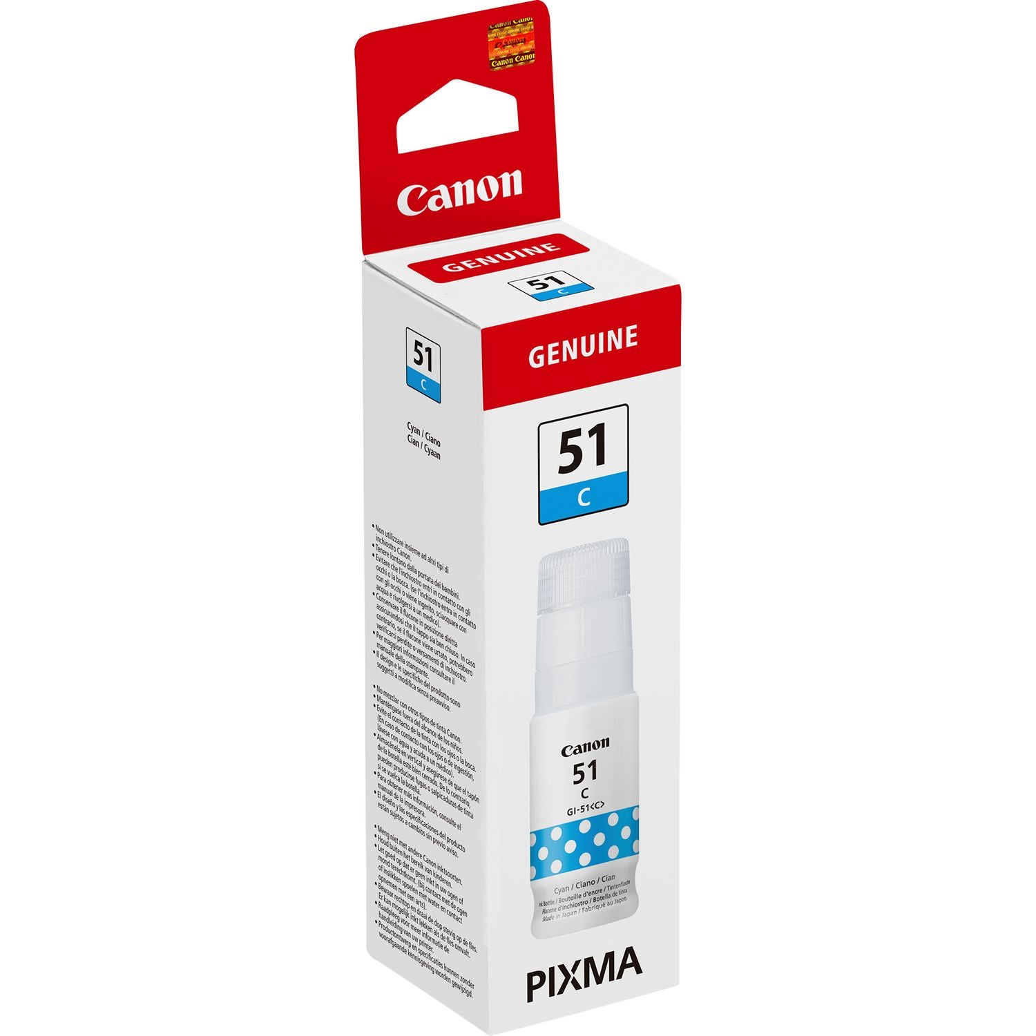 Cartucho tinta canon cian gi - 51c 70ml 7700 paginas