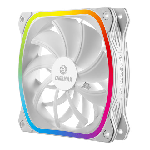 Ventilador gaming enermax squa rgb 120 mm blanco