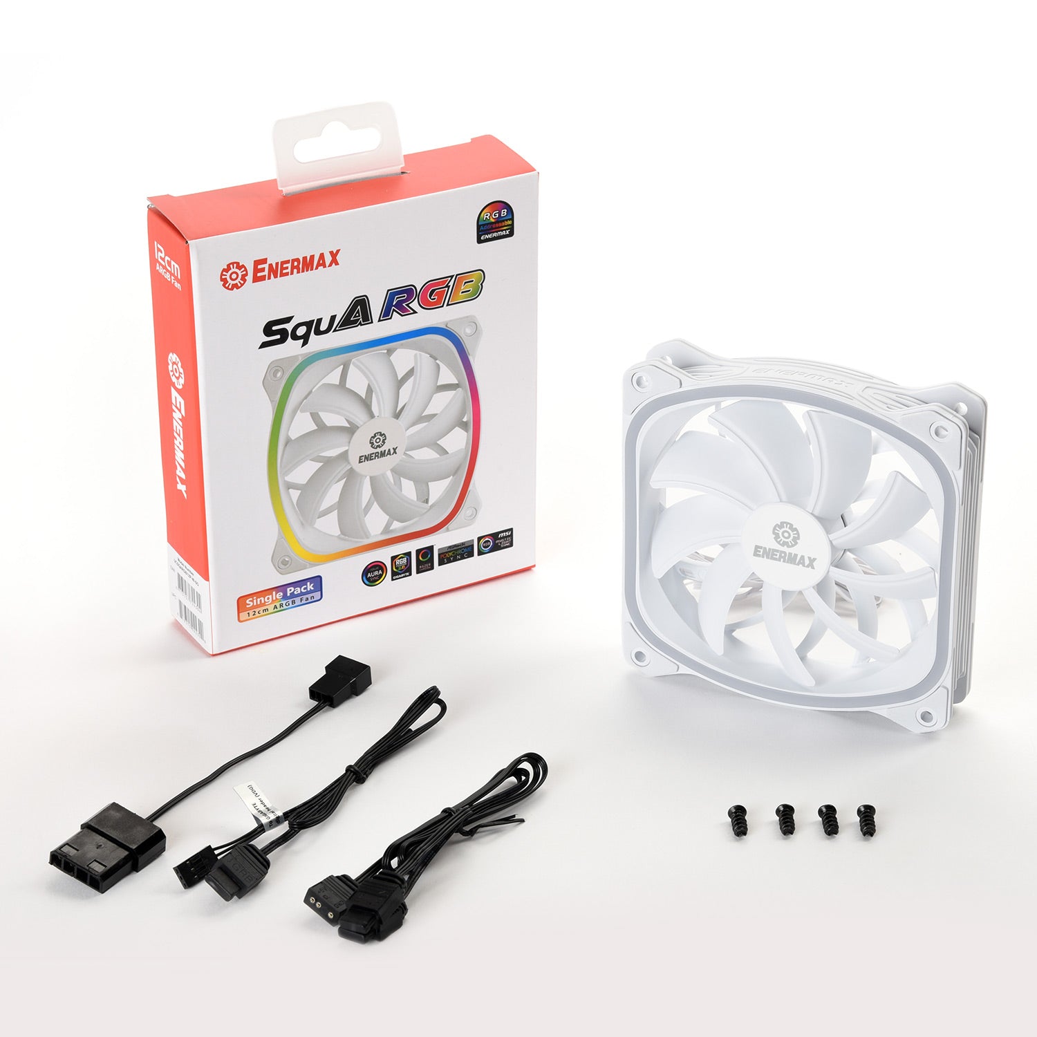 Ventilador gaming enermax squa rgb 120 mm blanco