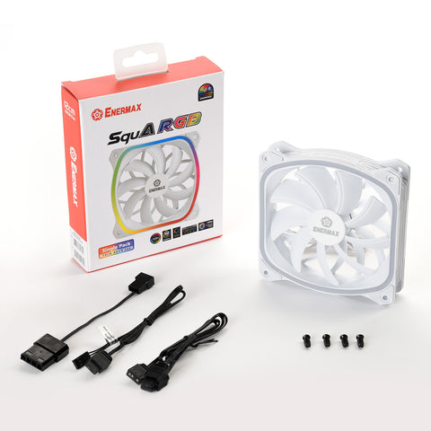 Ventilador gaming enermax squa rgb 120 mm blanco