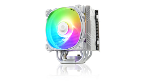 Ventilador disipador cpu gaming enermax ets - t50a - w - argb para intel amd argb 1x12cm blanco