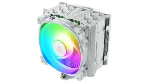 Ventilador disipador cpu gaming enermax ets - t50a - w - argb para intel amd argb 1x12cm blanco