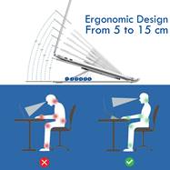 Soporte de mesa plegable de viaje ewent ew1266 para ordenador portatil 10 - 15.6pulgadas aleacion de aluminio