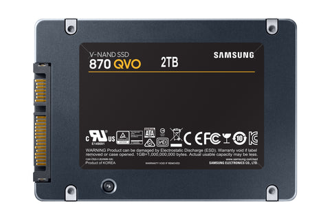 Disco duro interno solido ssd samsung mz - 77q2t0bw - 870 qvo -  2tb -  2.5pulgadas -  sata3