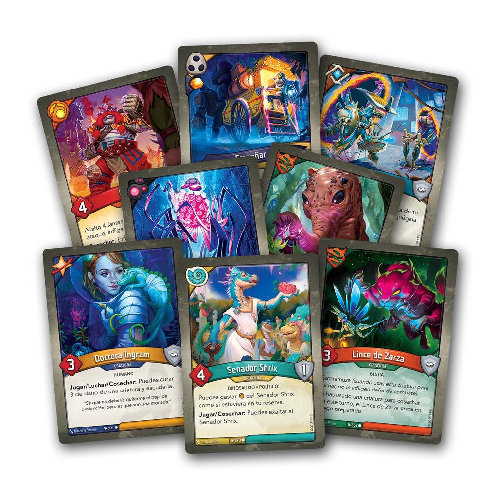 Juego de mesa keyforge mundos en colision mazo pegi 14