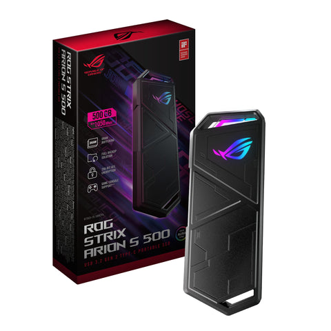 Disco duro externo ssd asus rog strix arion 500gb usc 3.2 gen 2x1