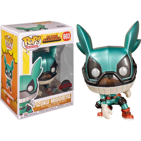 Pop & tee my hero academia deku con casco (full mech suit) funko + camiseta talla l