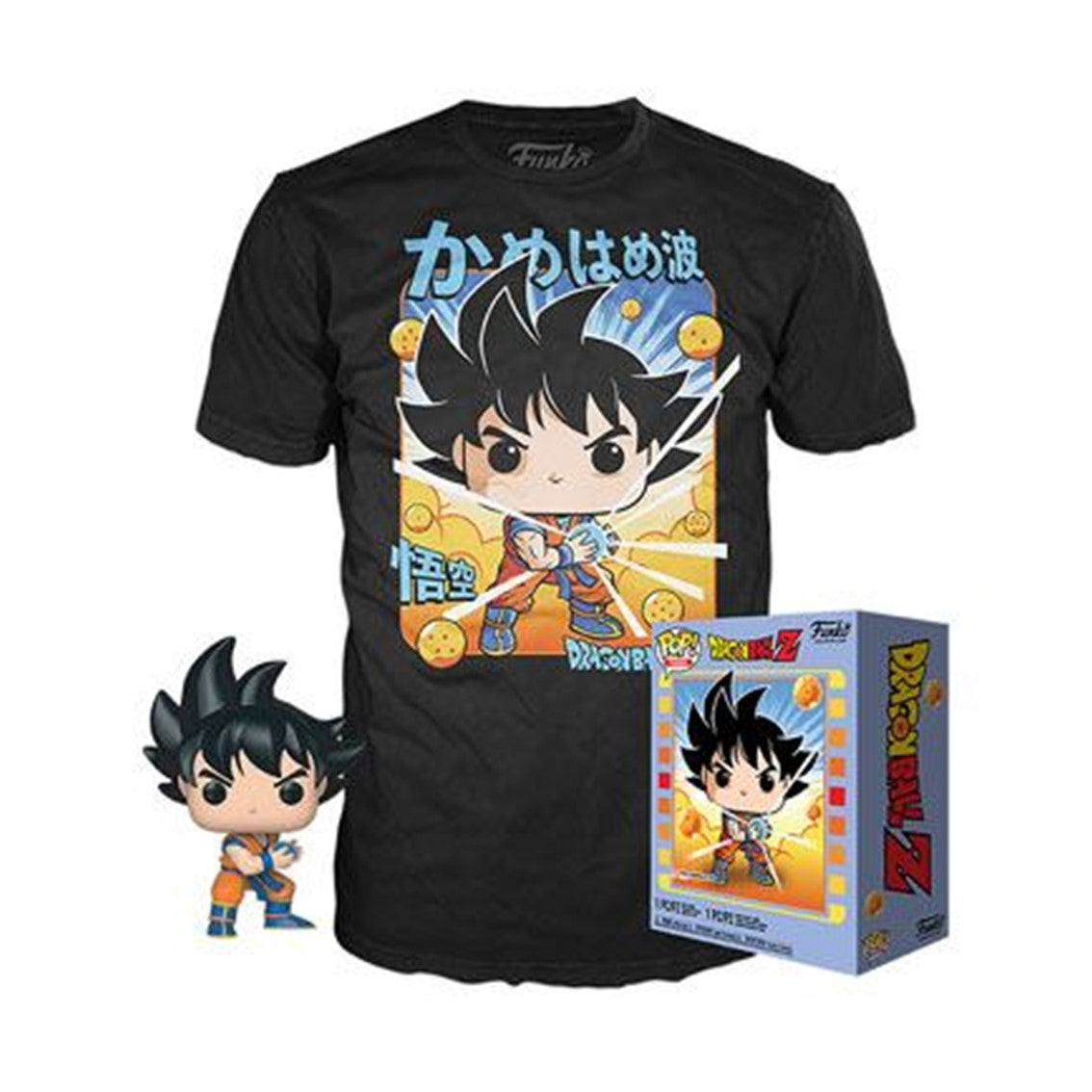 Pop & tee dragon ball z goku kamehameha funko + camiseta talla l ut - 56667l