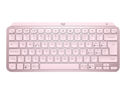 Teclado logitech mx keys mini rosa wireless inalambrico