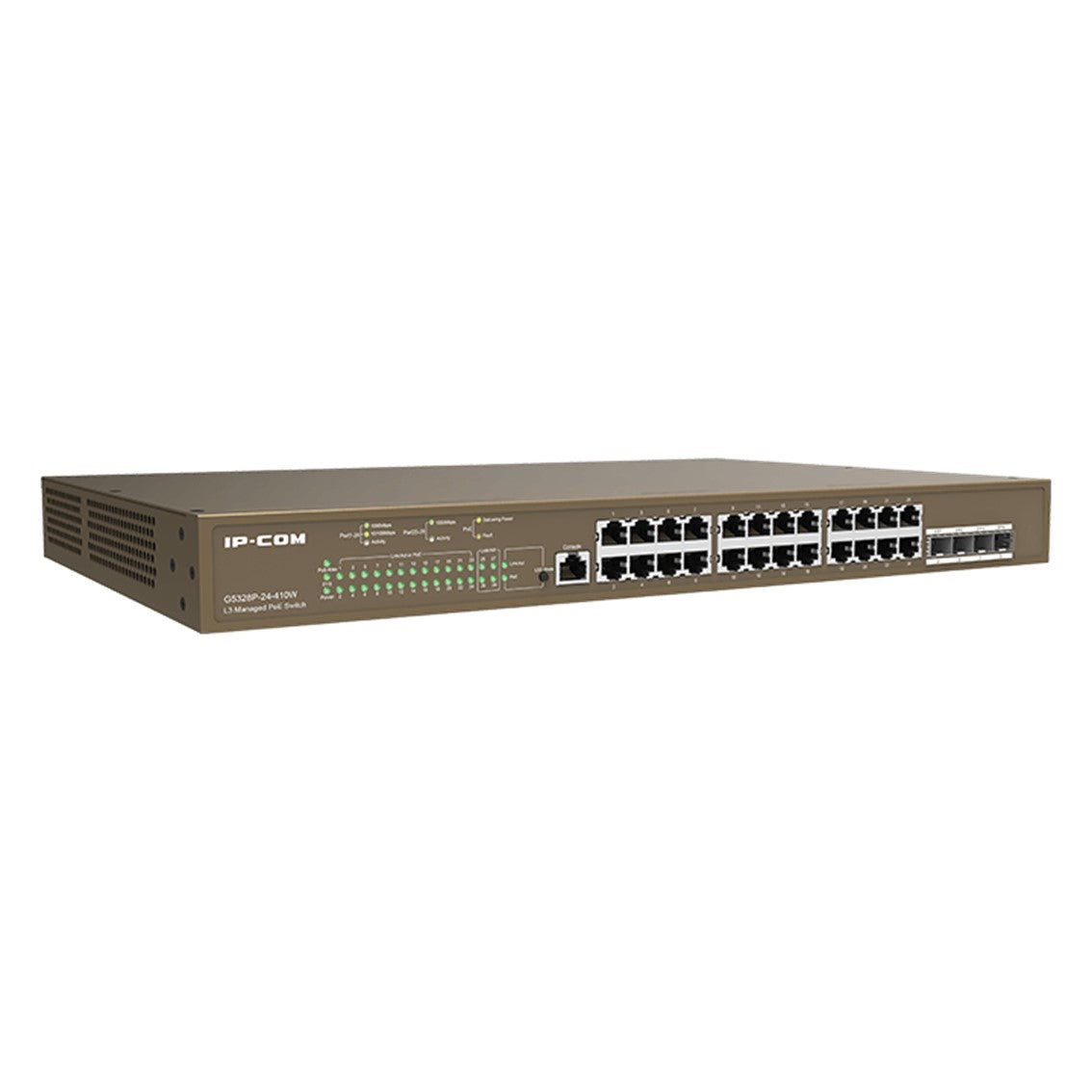 Switch ip - com g5328p - 24 - 410w 24 puertos poe gestionable