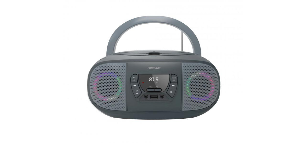 Radio cd fonestar boom - go - g usb gris