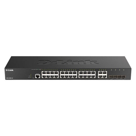 Switch d - link 28 puertos gestionable 24 gigabit ethernet 10 - 100 - 1000 4 sfp