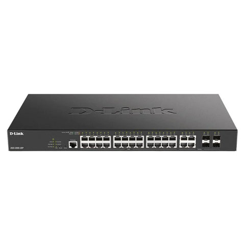 Switch d - link 28 puertos gestionable 24 gigabit ethernet 10 - 100 - 1000 poe 4 sfp