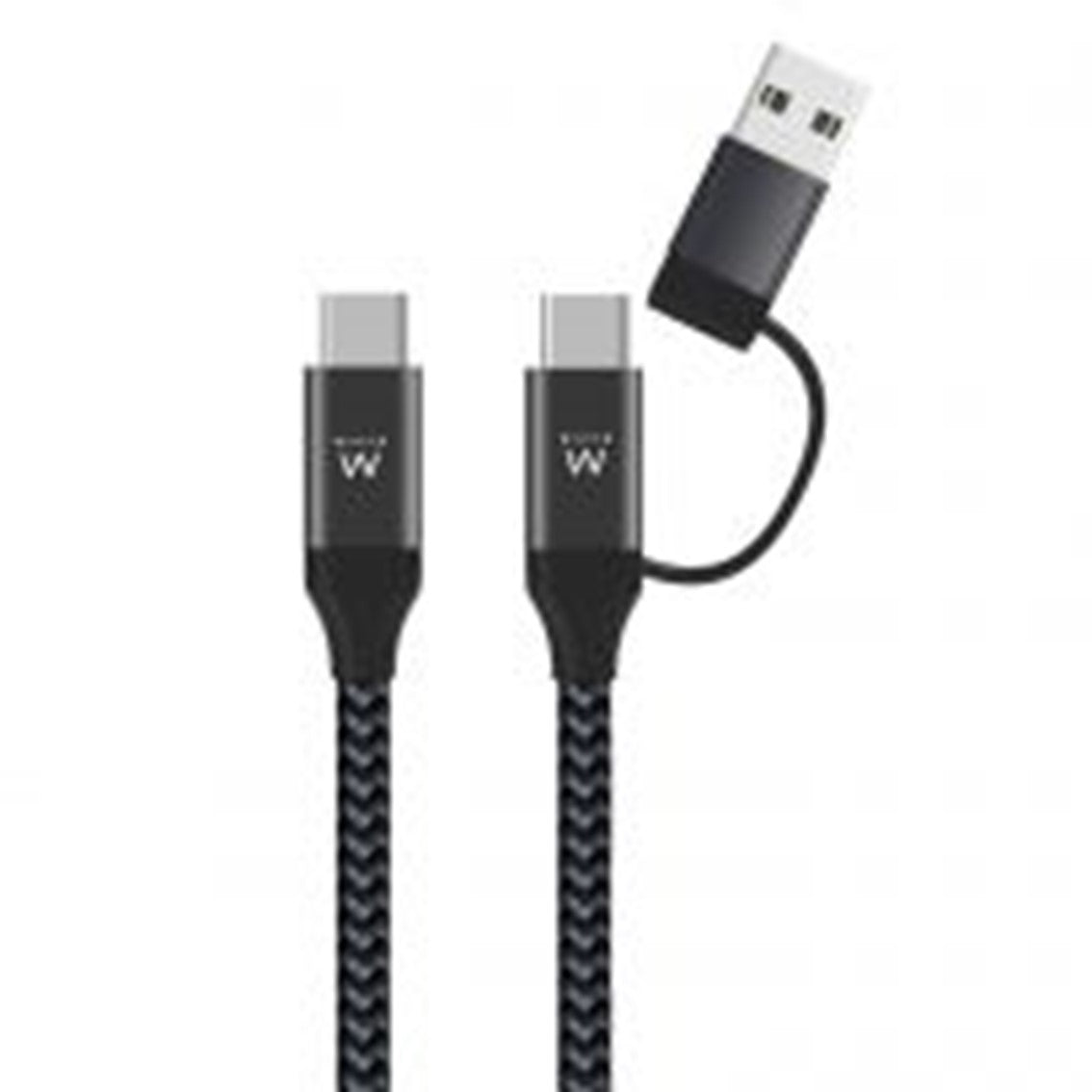 Cable usb ewent usb tipo c a usb tipo c - tipo a macho - macho 1m