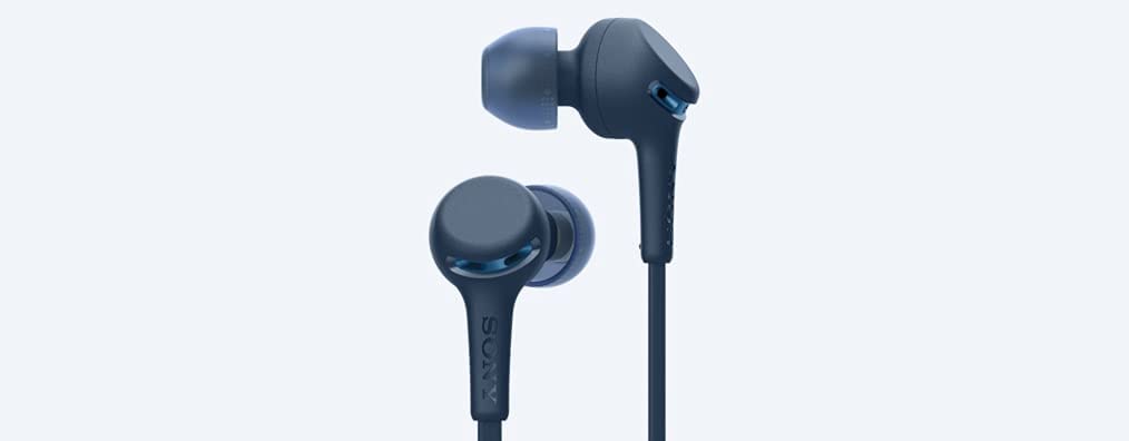 Auriculares sony wixb400 azul -  extra bass -  bluetooth -  carga rapida