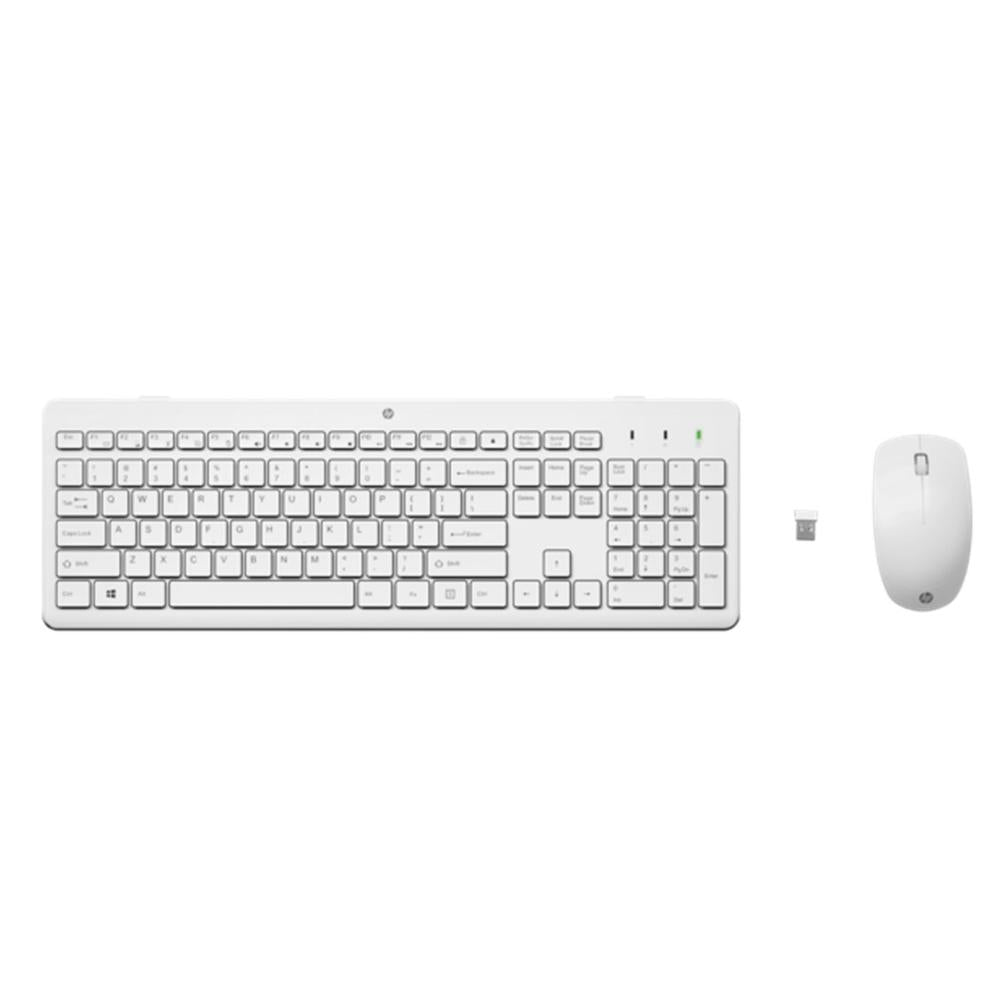 Kit teclado + mouse raton hp 230 wireless inalambrico -  blanco