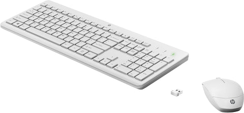 Kit teclado + mouse raton hp 230 wireless inalambrico -  blanco