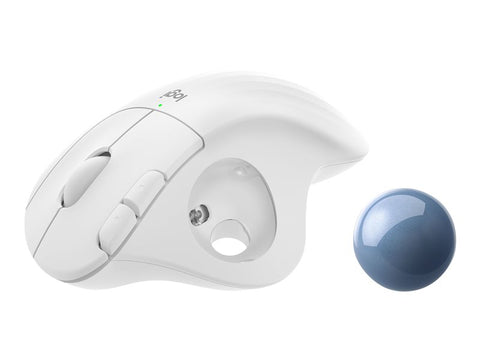 Mouse raton logitech ergo m575 bluetooth & wireless blanco