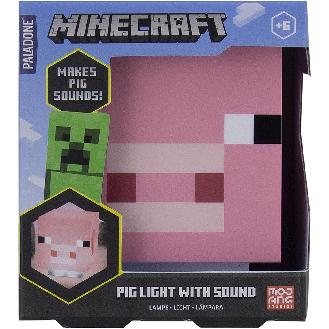 Lampara paladone minecraft cerdito musica incorporada