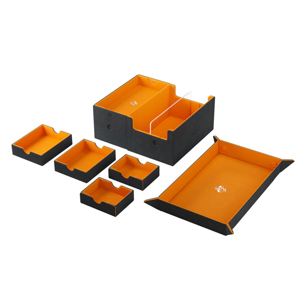 Caja para juego de cartas games' lair 600+ black - orange