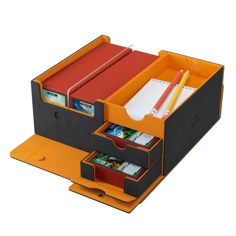 Caja para juego de cartas games' lair 600+ black - orange