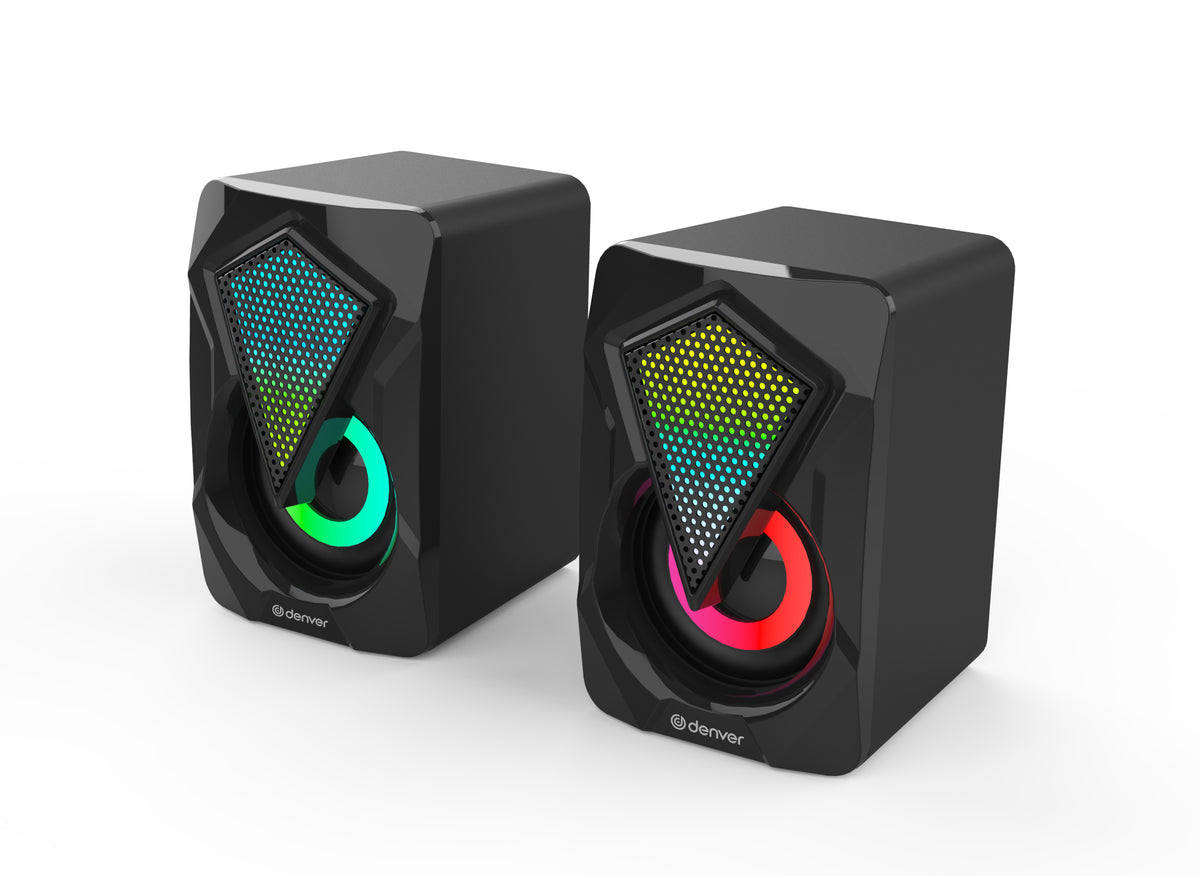 Altavoces gaming denver gas - 500 - 2 x 3w rms - usb - rgb