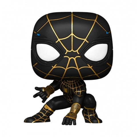 Funko pop marvel spiderman no way home spider - man traje dorado y negro 56827