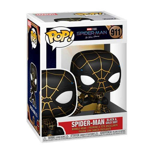Funko pop marvel spiderman no way home spider - man traje dorado y negro 56827