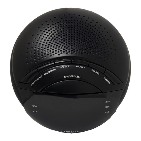 Radio reloj despertador nevir nvr - 335dd negro sintonizador am - fm