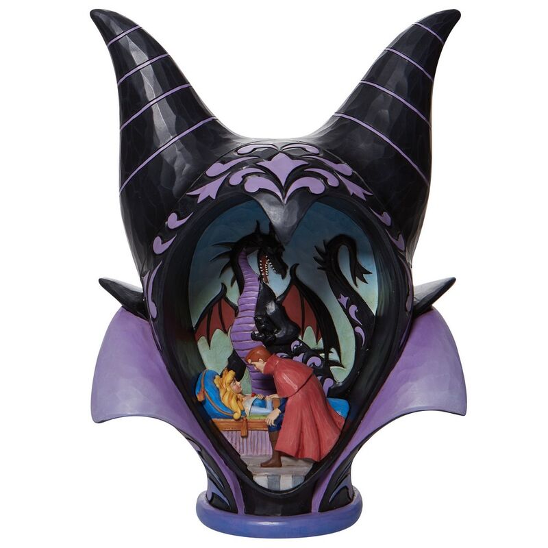 Figura enesco disney diorama la bella durmiente malefica style