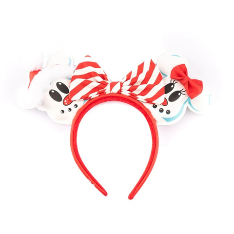 Diadema loungefly disney minnie y mickey muñecos de nieve