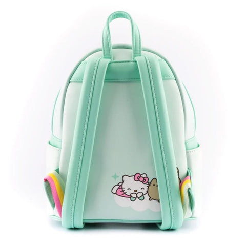Mochila loungefly pusheen x hello kitty globos y arco iris