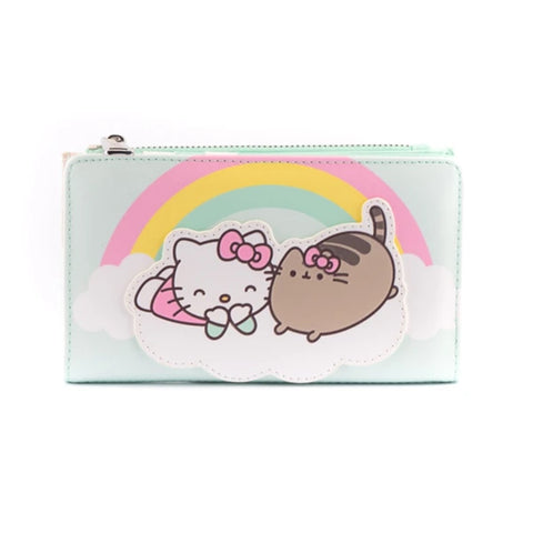 Monedero loungefly pusheen x hello kitty cloud lounging bifold