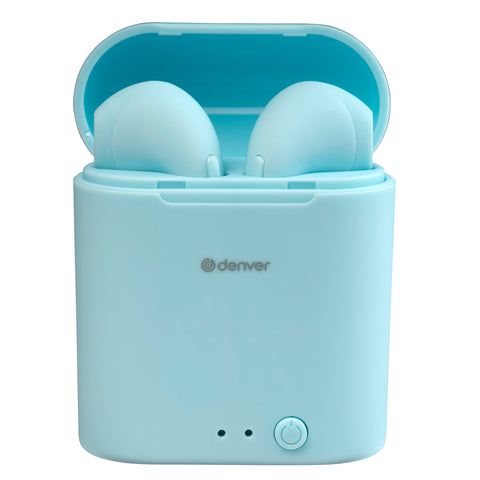 Auricular bluetooth denver twe - 46 - azul turquesa