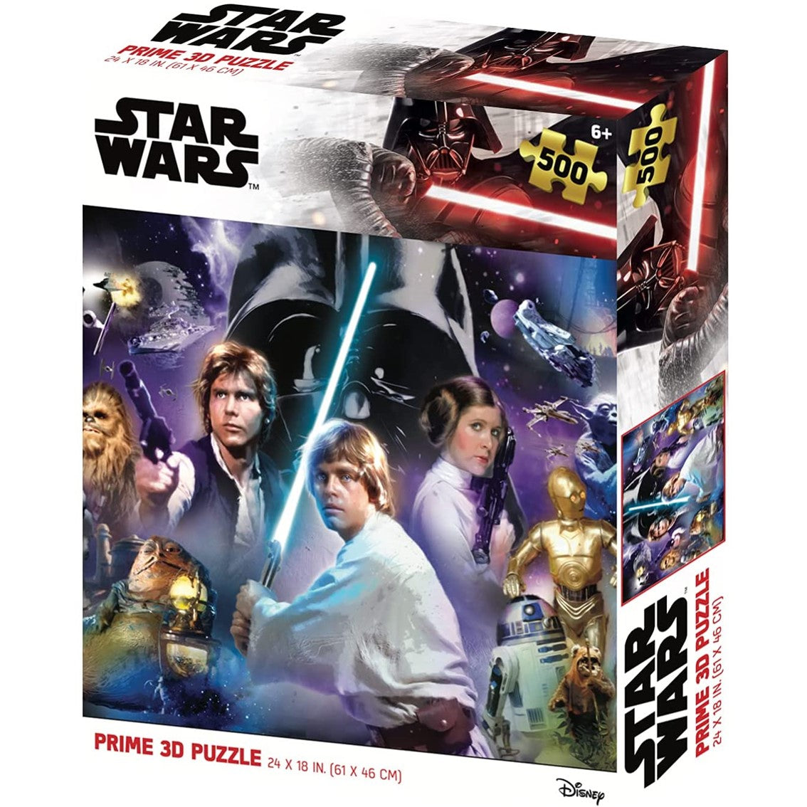 Puzle lenticular prime 3d 500 piezas star wars personajes