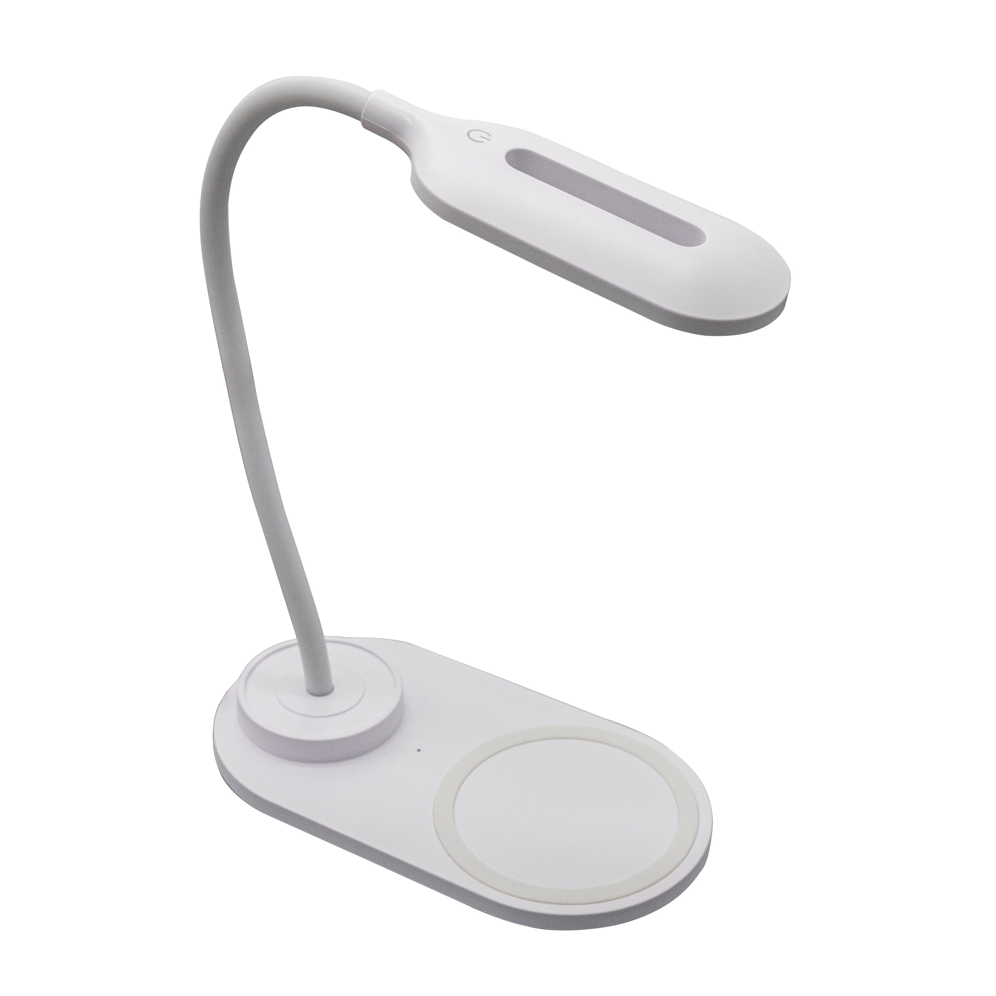 Lampara led denver lqi - 55 con cargador de movil inalambrico - 3 tonos de luz